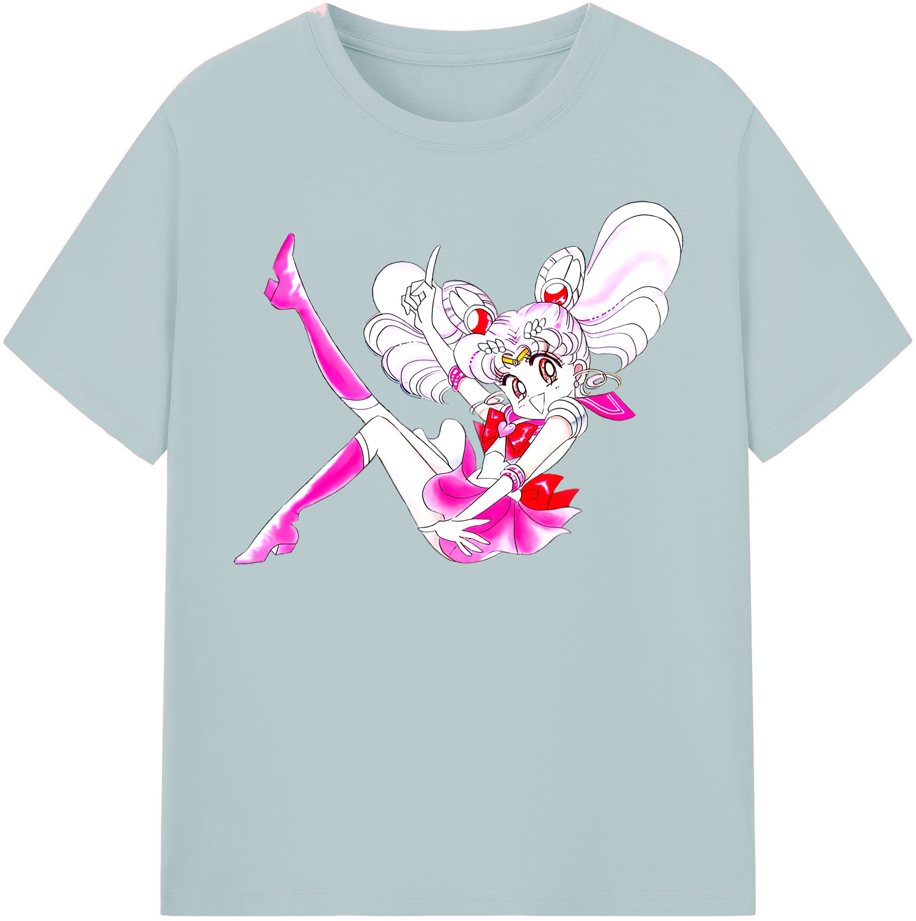 （画像用） 美少女戦士セーラームーン ちびうさ Sailor Moon Chibiusa Tsukino Usagi Small Lady Serenity 綿100％半袖Tシャツ（フロントプリント）